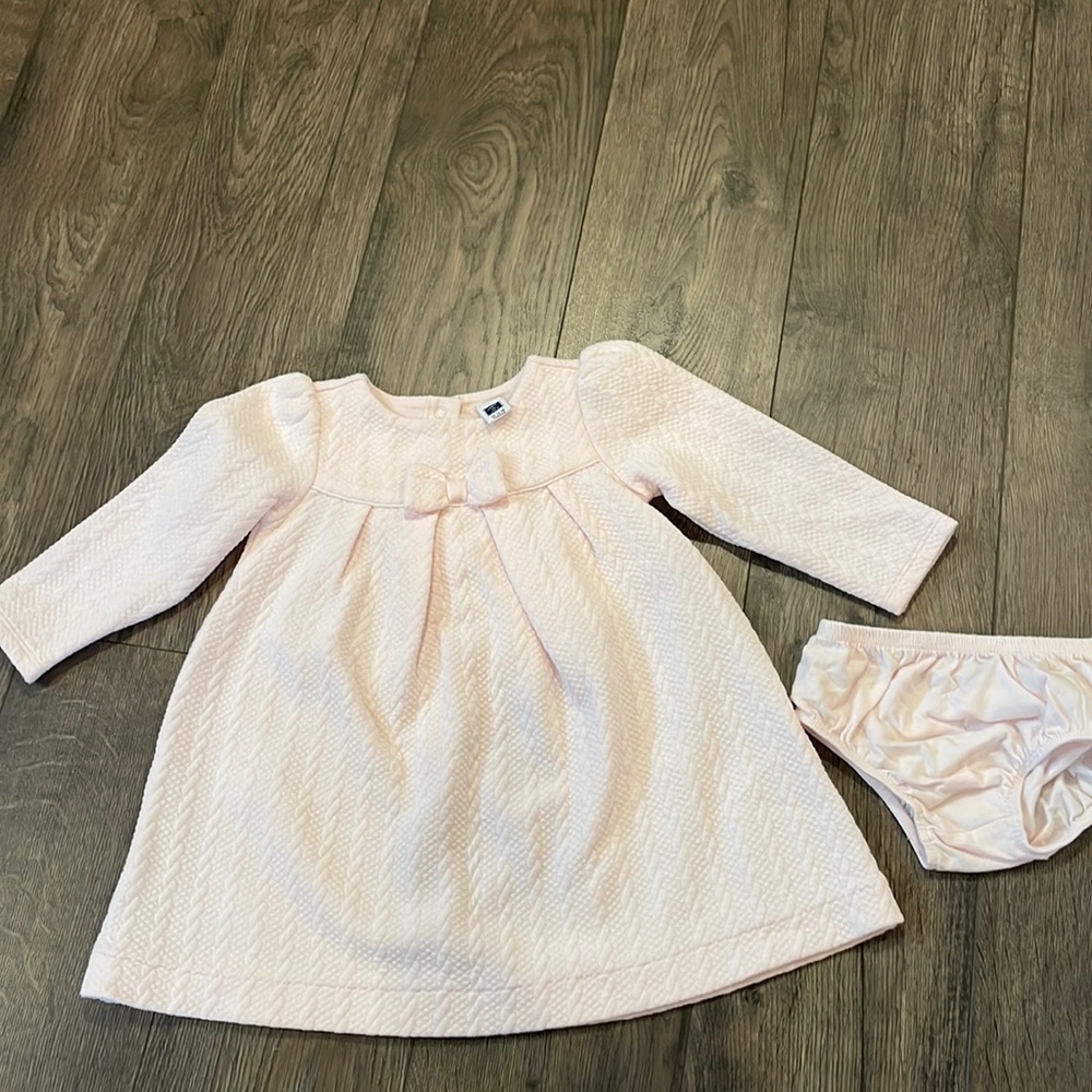 Janie and Jack pastel pink dress